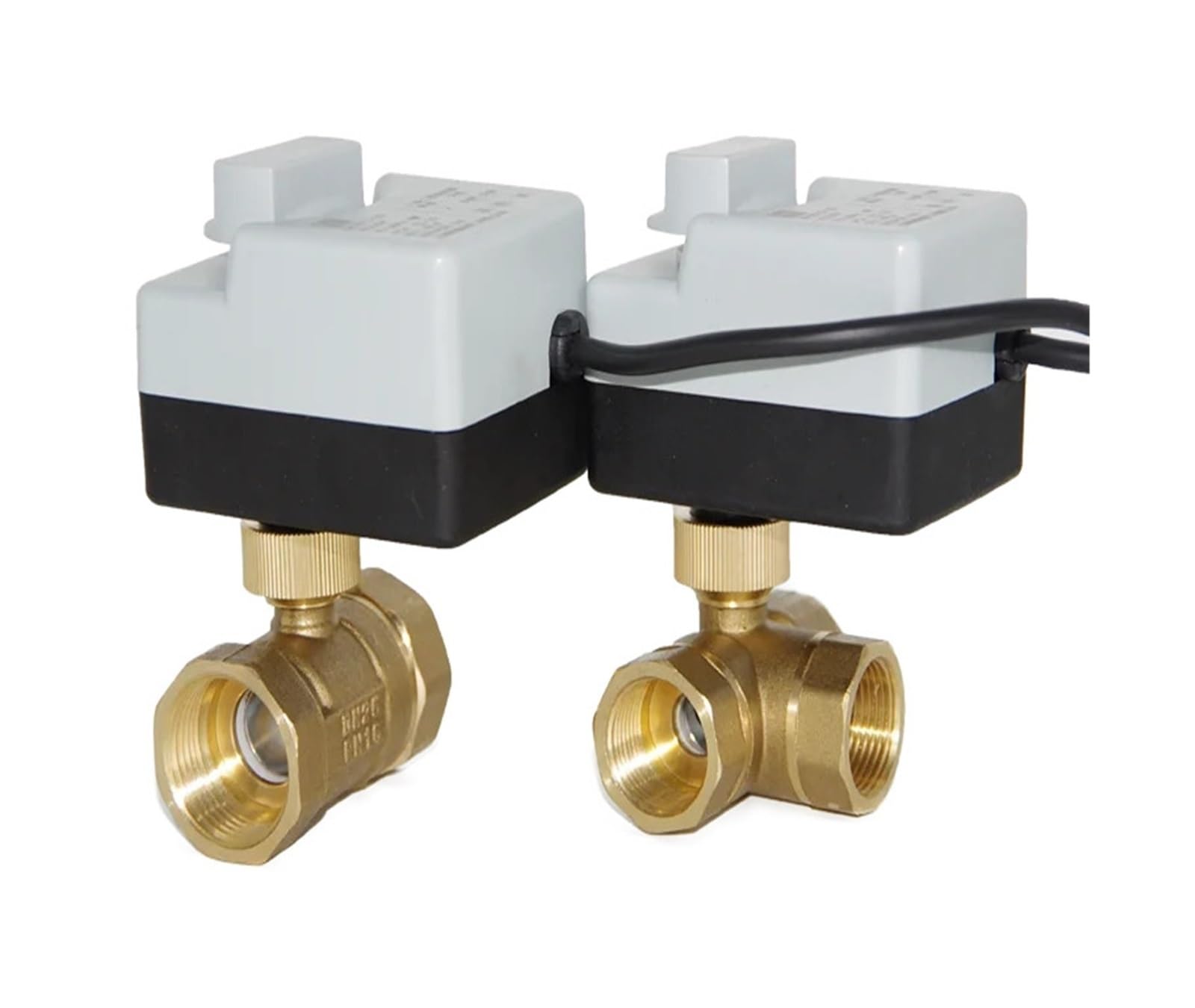 JNURGWLYH 1pcs DN15 DN20 DN25 DN40 AC220V Manual Electric Ball Valve Actuator Three-Wire Two-Control Two-Way Three-Way Internal Thread 3-Way(DN25)