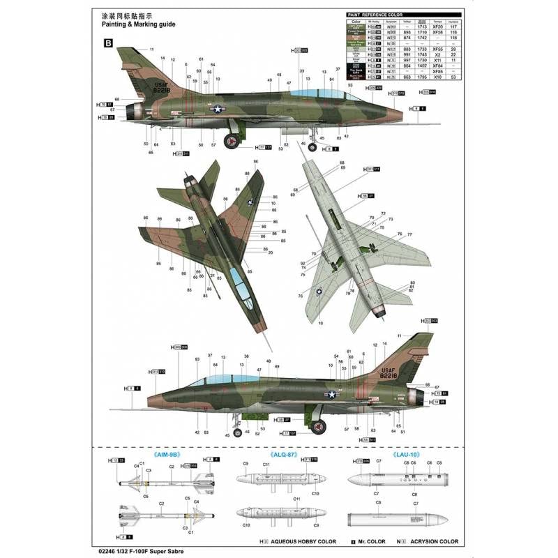Trumpeter Modell-Flugzeug F-100f Super Sabre