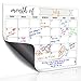 planOvation Magnetic Calendar for Refrigerator - Magnetic Dry Erase Calendar for Kids, Teens & Adults, Monthly and Weekly Planner Whiteboard - 12 x 16in (Grey)