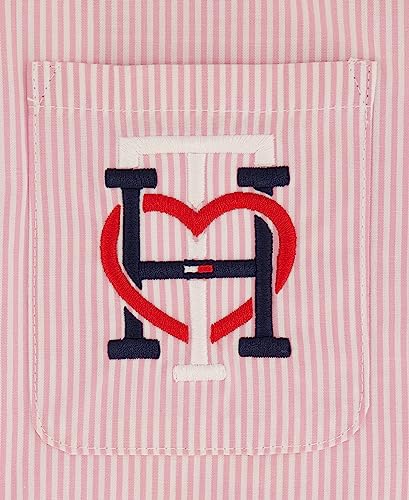Tommy Hilfiger Girls' Long Sleeve Boxy Fit Button Down, Cropped Shirt with Chest Pocket2