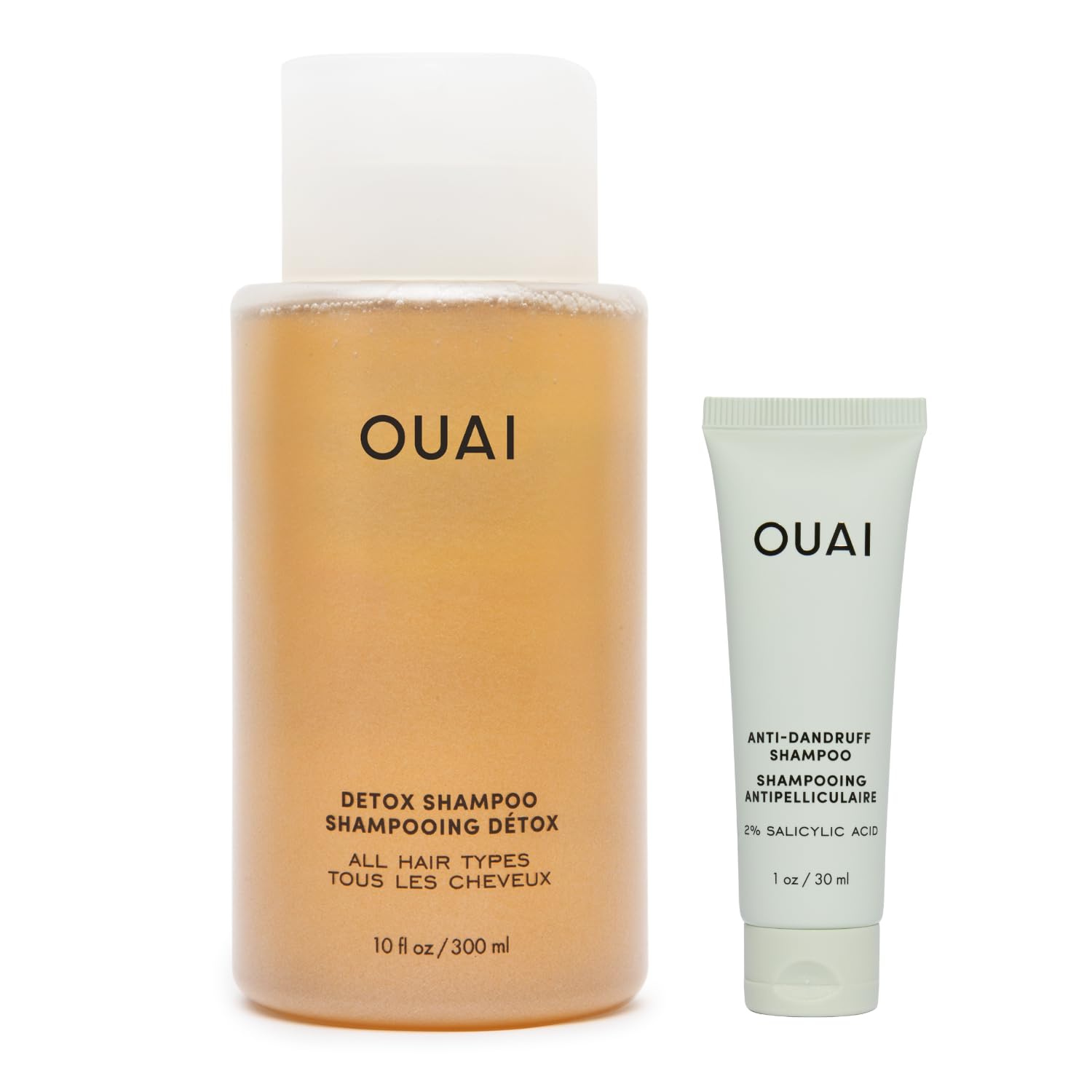 OUAI Detox Shampoo (10 fl oz) & Anti-Dandruff Deluxe Size (1 fl oz) Bundle – Soothing, Clarifying Shampoo Set for Dry, Flaky Scalp – Removes Dirt & Build Up (2 Count) OUAI Detox Shampoo (10 fl oz) & Anti-Dandruff Deluxe Size (1 fl oz) Bundle – Soothing, Clarifying Shampoo Set for Dry, Flaky Scalp – Removes Dirt & Build Up (2 Count)