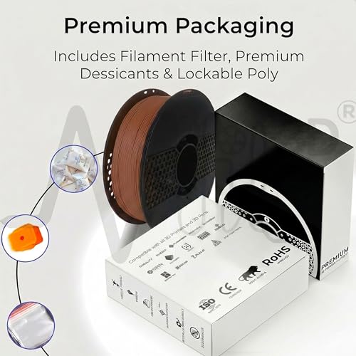 Image of NFIL3D 1KG Net Rpla Brown 3D Printer Filament | Filaments for 3D Printer| 1.75mm| Accuracy - + /- 0.015mm | 1000g 3D Filament, 250g Spool & 350g Packaging Weight (Total Weight 1.6KG)