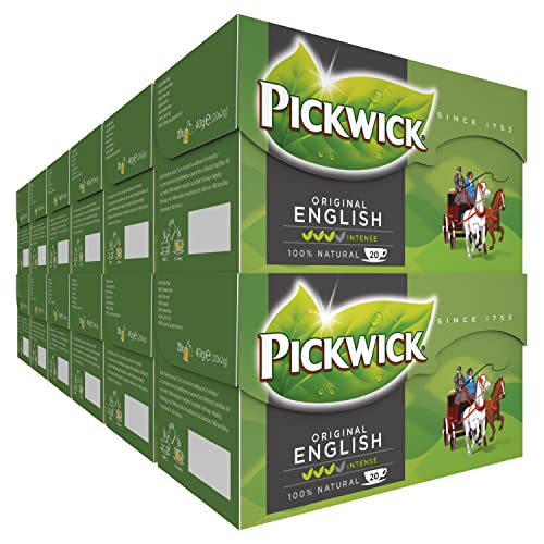 Pickwick Original English Tea Zwarte Engelse Thee (240 Theezakjes, 100% Natuurlijk, UTZ Gecertificeerd), 12 x 20 Zakjes