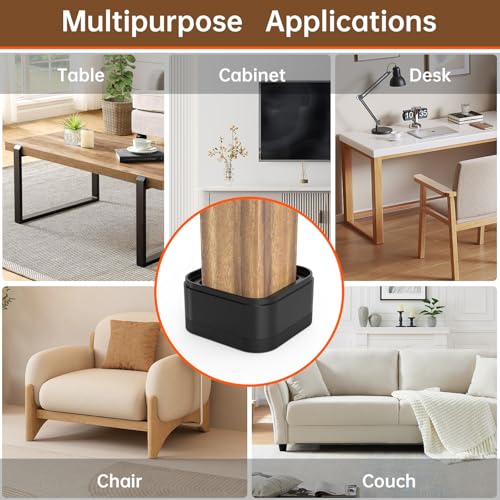 appacare 20 Pack Furniture Risers Adjustable Bed Risers Desk Leg Risers 1.38\",Bed Lifts Risers Square Bed Raising Blocks for Table/Desk/Couch/Chair/Sofa/Bed/Cabinet - Thumbnail 5