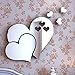 Produktbild QLJ 3D Spiegel Love Hearts Wandaufkleber Aufkleber DIY Wandaufkleber für Wohnzimmer Modern Style Home Room Art Wandbild Dekor Aufkleber - Silber