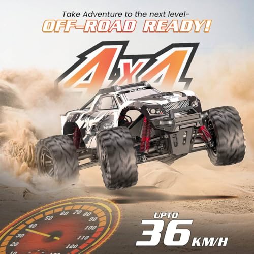 Image of 4X4 RC Monster Truck, 36 Km /H High Speed Remote Control Car, 1:14 Scale Off-Road Vehicle With Battery And Controller, Multicolor