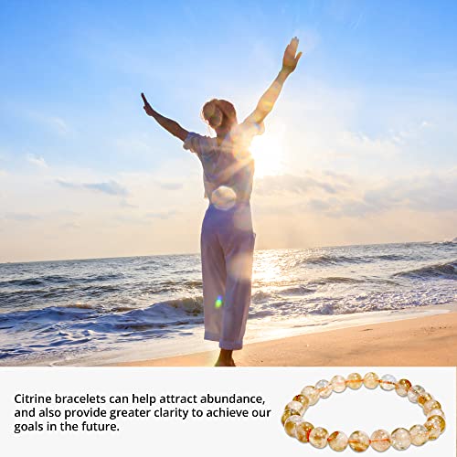 Image of ANAYA AGATE Healing Crystal Bracelet for Women and Men - 8mm Round Beaded Bracelet for Men and Women - Unisex Stretchy Gemstone Bracelet for Healing and Protection