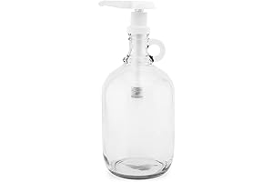 Cornucopia Half Gallon Glass Pump Dispenser Bottle: 64-Ounce Multi-Purpose Jug with Pump...