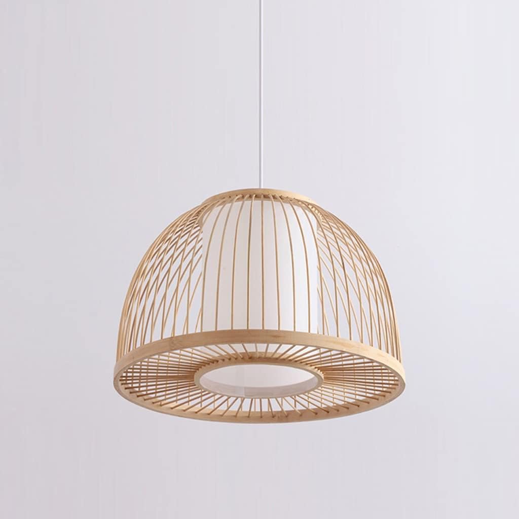 Handmade Bamboo Weaving Lantern Chandelier Lampshade Suitable for Bedroom and Living Room (Size: 40 * 25 cm) (Size : 40 * 25cm)