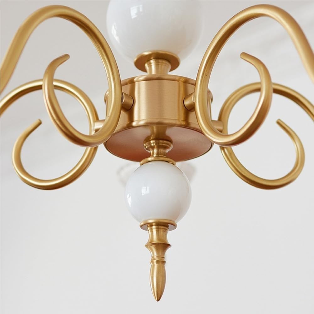 Francuska lampa wisząca, żyrandol w stylu rustykalnym, biały, antyczny mosiądz, świeca, vintage, złoto, nordycki, nowoczesny, wiszący do sypialni, stołu jadalnego, kuchni