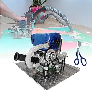 500W Draagbare Platte Dekenmachine – Gebruik Met Stofzuiger, 15000 Rpm Getufte Tapijtrestauratiemachine, 3” Roterend Mes – Instelbare Diepte, Tapijt Trimmen/Nivelleren