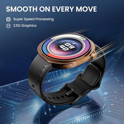 Image of Fastrack Revoltt FR3 Pro Smartwatch with 1.43 inch AMOLED Display,Dynamic 60Hz Refresh,Nitrofast Charging, HRM, SpO2, Sleep,Multiple Menu Style,Functional Crown,IP68, BT Calling,24 /7 Health Suite - Black