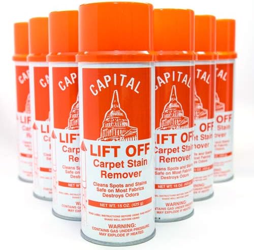Capital Lift Off Professional Strength Carpet Stain Remover,15 oz can, Case of 12