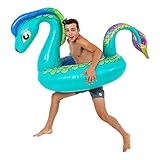 TCP Global SunDaze Floats Nessie Giant 5 Foot Inflatable Sea Monster Pool Ring Float - Fun Kids Swim Party Toy - Summer Lounge Raft