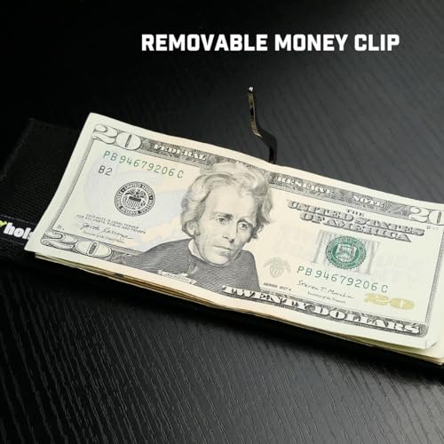 Holstery CashMaster | Compact Bifold Wallet with Pull-Tab Card Slots, Removable Money Clip | Slim Design, Durable Cordura Material4