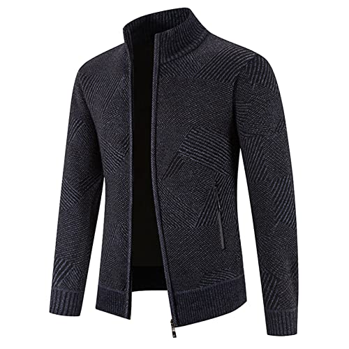 Cardigan chaud homme zippé bleu marine taille XXL hiver