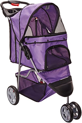 Paws & Pals 3 Wheeler Elite Jogger Pet Stroller Cat/Dog Easy to Walk Folding Travel Carrier