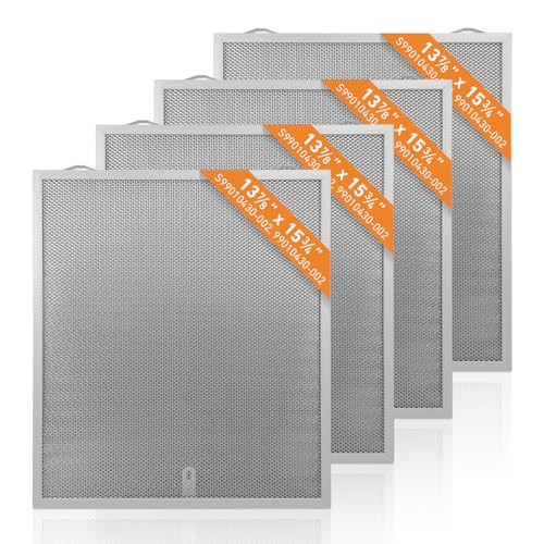 S99010430-002 Range Hood Filter 15-3/4" x 13-7/8" x 3/8" Compatible with Broan Nutone Kenmore range hoods AVSF130SS AVSF130WW AVSF130BL,Replaces 4512880 99010430-002 (4 Pack) by akisafit - Used condition - US$30.96
