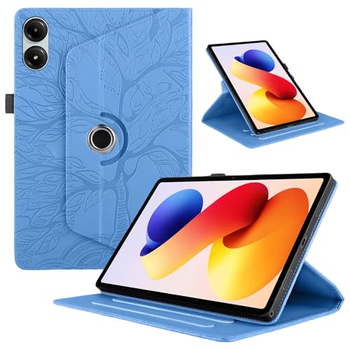 Housse Xiaomi Redmi Pad 2 Pro 12,1 pouces 2025 coque pliable 360 degrés bleue