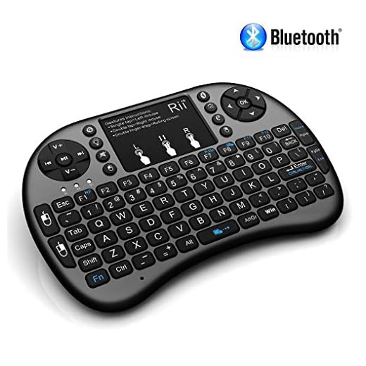 (Upgraded) Rii i8+ Mini Bluetooth Keyboard with Touchpad&QWERTY Keyboard, Backlit Portable Wireless Keyboard for Smartphones laptop/PC/Tablets/Windows/Mac/TV/Xbox/PS3/Raspberry Pi.Black