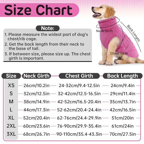 MHaustlie Warmer Hundemantel, kleine Hundewinterjacke, wasserdichte Winterbekleidung für Hunde, französische Bulldogge Mantel, Hundeschneejacke, Bichon, West Highland Terrier(Rosa, S)