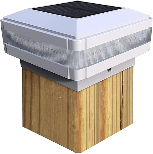 Miniatura 9 de Sumaote Luz solar para poste de entrada, 52 LED de 160 lúmenes, luces solares para postes de madera de 4 x 4, 5 x 5, 6 x 6, luces de valla,