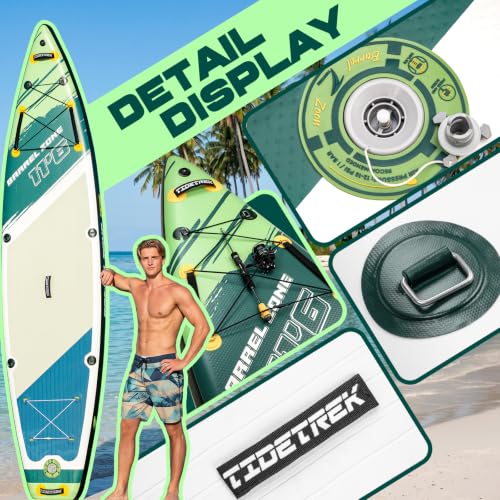 Image of 11'6 inch Inflatable Stand Up Paddle Boards, Premium SUP Accessories, Non-Slip Comfort Deck for Youth & Adults