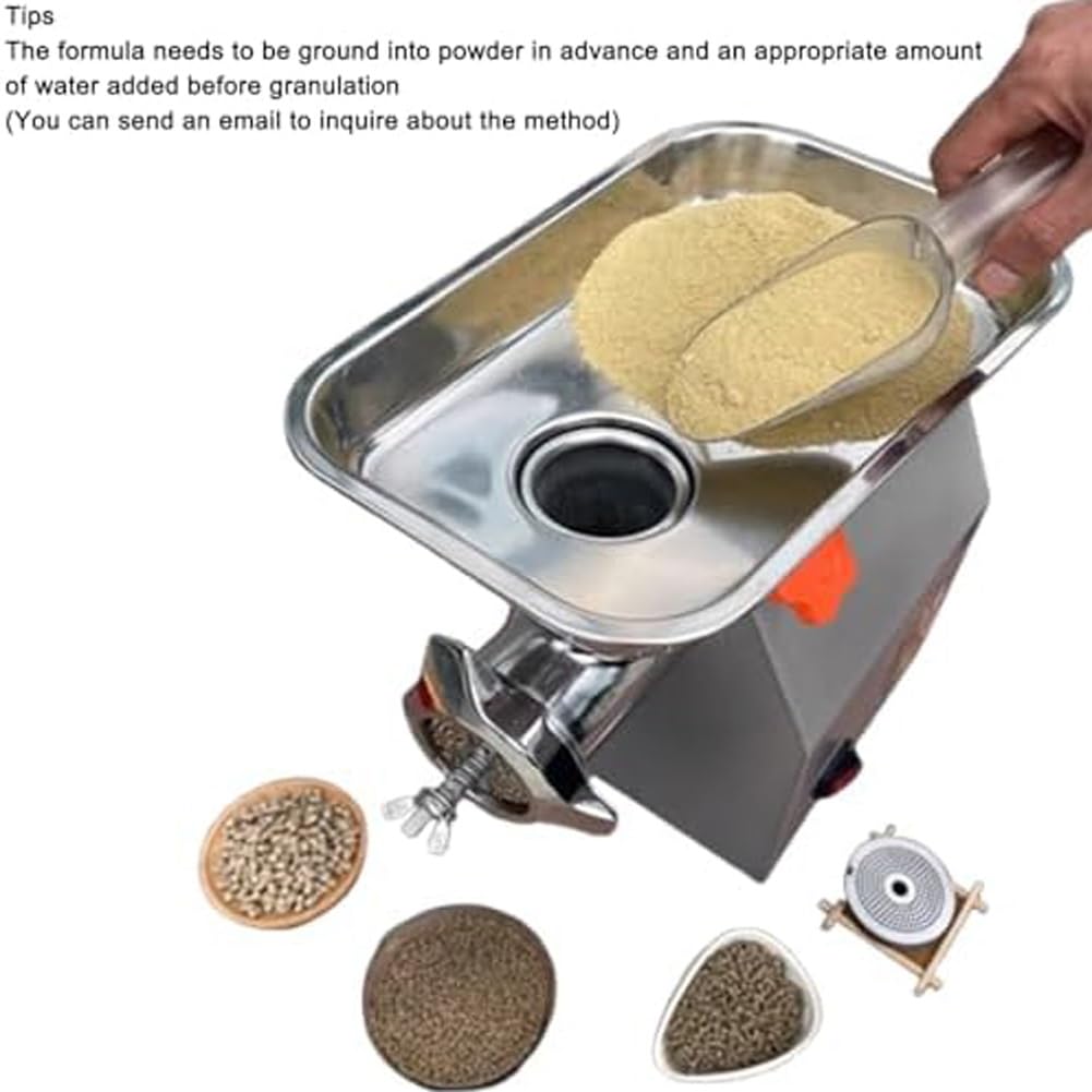 900 W elektrische Tierfutter-Pelletmaschine, Tierfutter-Pelletmaschine mit vergrößertem Tablett, Futtergranulatormaschine, Vögel, Angeln, Katzenfutterhersteller, Futterpelletmühle for Katzen(7mm)
