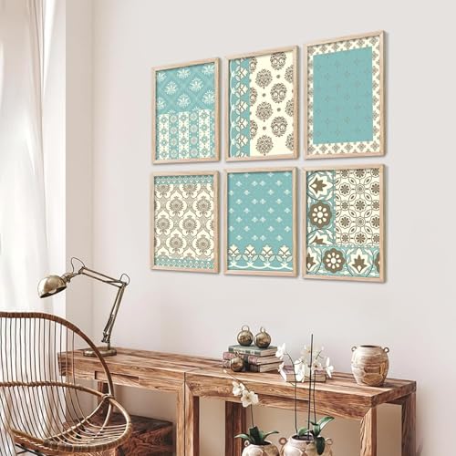Image of kotart Premium Digital Madhubani Art Paintings with Frame for Home Decor - Framed Wall Painting for Living Room Bedroom Office Room Decor - Painting for Wall Decoration - Pack of 6 (19X25 inch)