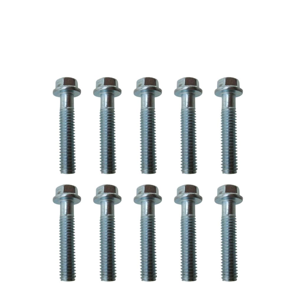 Flanged Hex Bolt M6 X 28mm Compatible with Pit Bike ATV Quad Go Kart Engine(10 PCS)