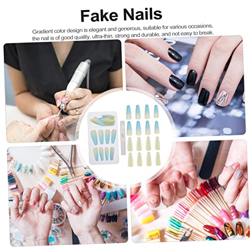 minkissy 24 Peças Usando Unhas Postiças Cobertura Completa Unhas Falsas Unhas Acrílicas Pressione No