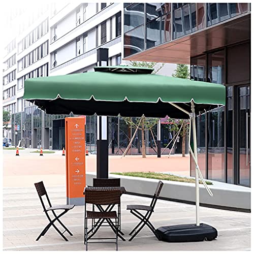 Parasol excéntrico rojo de 250cm ideal para crear sombra elegante en terrazas de cafés y bodas