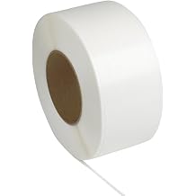 PAC Strapping 48M.32.2299 1/2" Machine Grade White Polypropylene Strapping, 9,900 Length