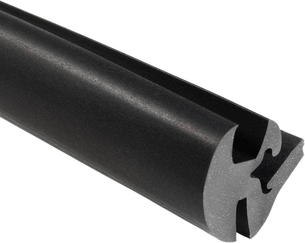 TRIM-LOK EPDM Dense Rubber Locking Window Gasket, Fits 1/4-Inch Glass and 1/16-Inch Panel Edge, 25-Foot Length, 1-Piece Locking System (Inline), Window Weather Stripping Seal for Vehicles (ALK1615-25)