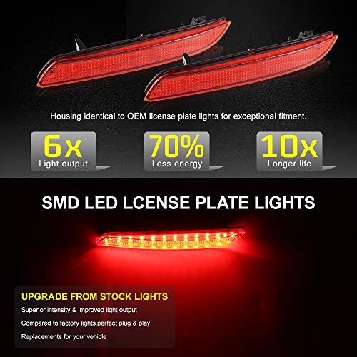 2 Peças Led Cauda Traseira Para-choque Refletor Luz Lâmpada Stop Nevoeiro Luz De Freio Para Honda Ja