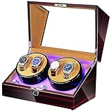 ROTATION ULTRA-SILENCIEUSE - Ce remontoir de montre automatique est alimenté par un moteur super silencieux, avec un bruit aussi faible que 10 dB, faisant tourner votre montre silencieusement et en toute sécurité.