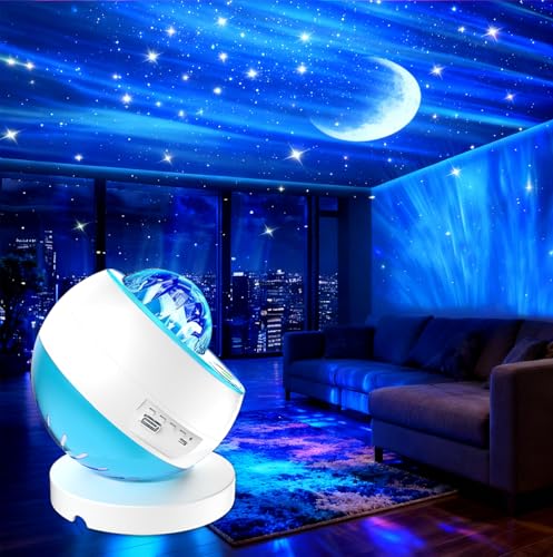 プラネタリウム 家庭用 スタープロジェクター ギャラクシーライト 星空ライト LEDナイトライト Bluetooth＆USBメモリー音楽再生 多色変換 室内インテリアライト ベッドサイドランプ 星座・月・天体投影 ホームシアター/寝室/リビングルーム装飾 子供 恋人 癒しグッズ 誕生日 プレゼント (アップグレード版 3.0 ホワイト)