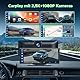 LAMTTO Wireless CarPlay Android Auto,9,26 Zoll Tragbares Autoradio mit 2,5K+1080P Dashcam Vorne Hinten,Carplay-Bildschirm fürs Auto mit 64G TF, Bluetooth, Navigation, Mirror Link,Siri/G00gle, AUX/FM