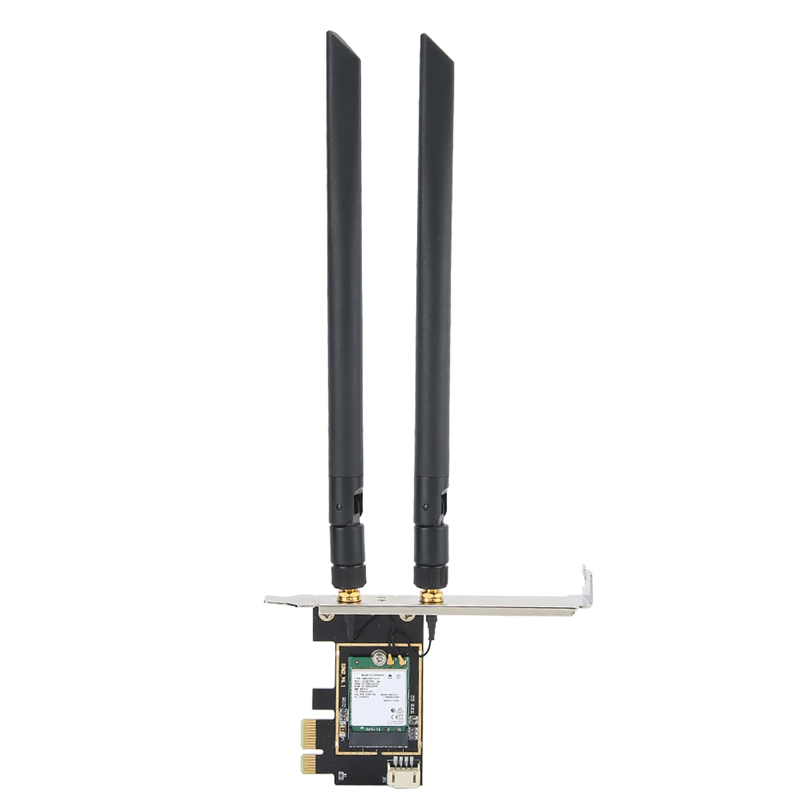 Karta Sieciowa 802.11AX AX200 Bezprzewodowa, Dwuzakresowa Karta PCI-E 2974 Mbps z anteną 8DBI Zapewniająca Szybsze Połączenie Sieciowe - Gniazdo PCI-E 1X X4 X8 X16