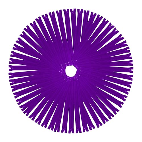 Image of Mandala Crafts 85 PCs Purple Assorted Lengths Nylon Zippers for Sewing