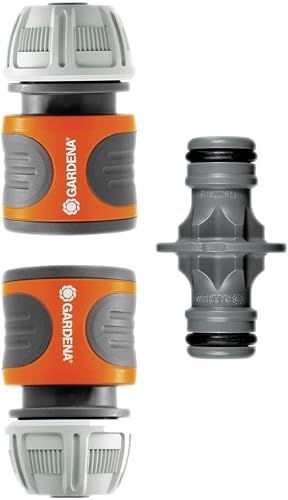 Gardena Coupling Kit: Hose Coupling for Hose Extension 13 mm (1/2 inch) and 15 mm (5/8 inch), Even at High Water Pressure, Easy Installation (18283-20)