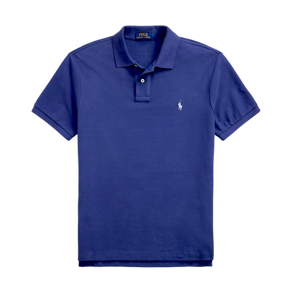 Concept Kart Polo Ralph Lauren Classic Fit Mesh Polo Shirt for Men, Navy Blue