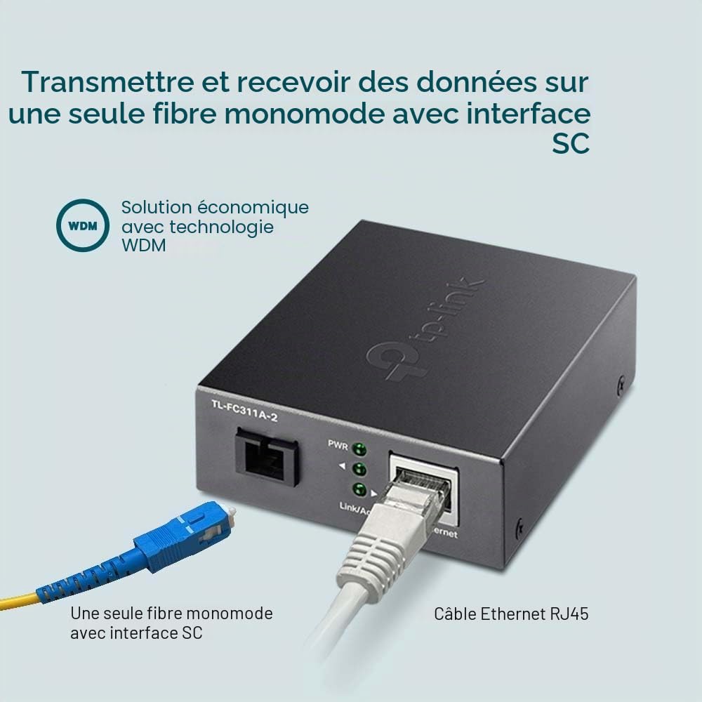 TP-Link TL-FC311A-2 Convertisseur de média Gigabit WDM