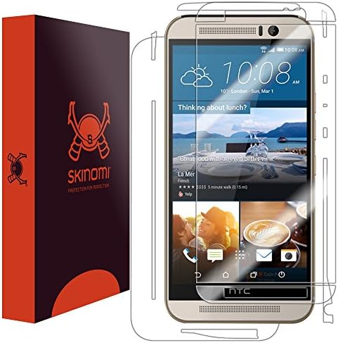 Skinomi Full Body Skin Protector Compatible with HTC One M9 (Screen Protector + Back Cover) TechSkin Full Coverage Clear HD Film