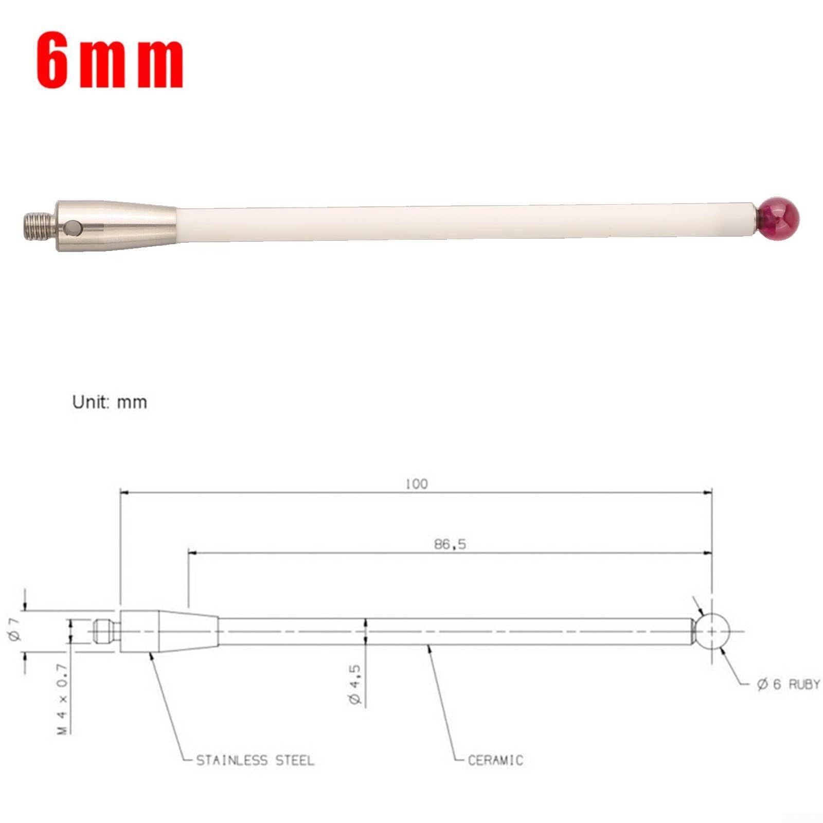 CNC Touch Probe A50003712 con punta a sfera da 6 mm per risultati affidabili