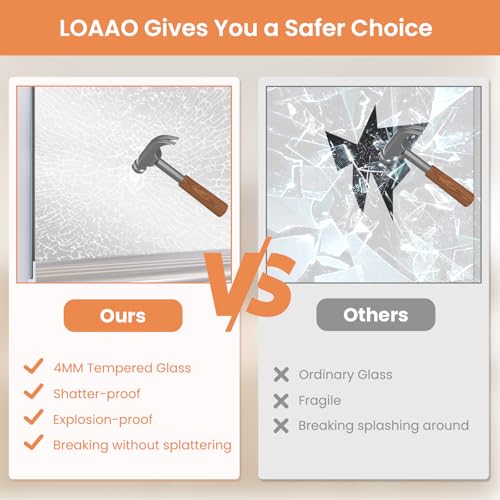 Image of LOAAO Home Gym Mirror 54 inchx30 inch, 2 PCS