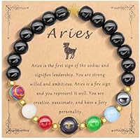 HMOOY Zodiac pulsera de cuentas para las mujeres los hombres, la