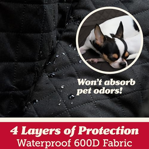 Image of Lusso Gear Dog Car Seat Cover for Front Seat (2 Pack) - 100% Waterproof, Nonslip - Full Protection for Passenger Chair, Captain Chairs - Rear Seat Protector for Dogs - Fits Cars, Trucks, SUVs