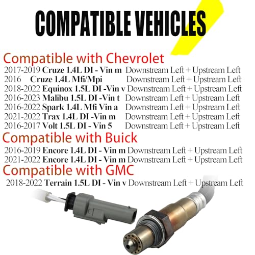 Sensor de Oxígeno 2PCS Chevrolet Cruze Malibu Spark Buick miniatura 3