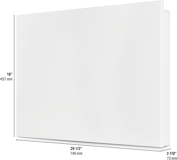 Stelpro PLUG-IN High-end Wall Convector Heater Mirage Series 1500W, Built-In Thermostat, Discreet Ultra-Quiet and Sturdy with Monocoque Front Panel, 29 1/2 x 18, 120 Volts (AMIR1501PW) - White